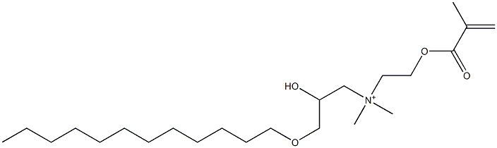 3-(Dodecyloxy)-2-hydroxy-N,N-dimethyl-N-[2-[(2-methyl-1-oxo-2-propenyl)oxy]ethyl]-1-propanaminium Struktur