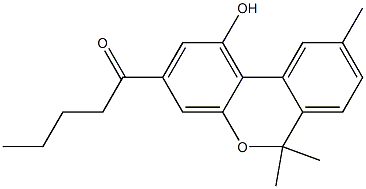 6,6,9-Trimethyl-3-(1-oxopentyl)-6H-dibenzo[b,d]pyran-1-ol Struktur