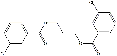 Bis(3-chlorobenzoic acid)1,3-propanediyl ester Struktur