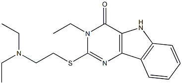 3-Ethyl-2-[[2-(diethylamino)ethyl]thio]-5H-pyrimido[5,4-b]indol-4(3H)-one Struktur