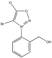 4-Bromo-3-[2-hydroxymethylphenyl]-1,2,3-oxadiazol-3-ium-5-olate Struktur