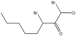 1-Chloro-1,3-dibromo-2-octanone Struktur