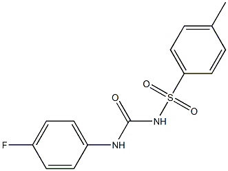 1-[4-Fluorophenyl]-3-(4-methylphenylsulfonyl)urea Struktur