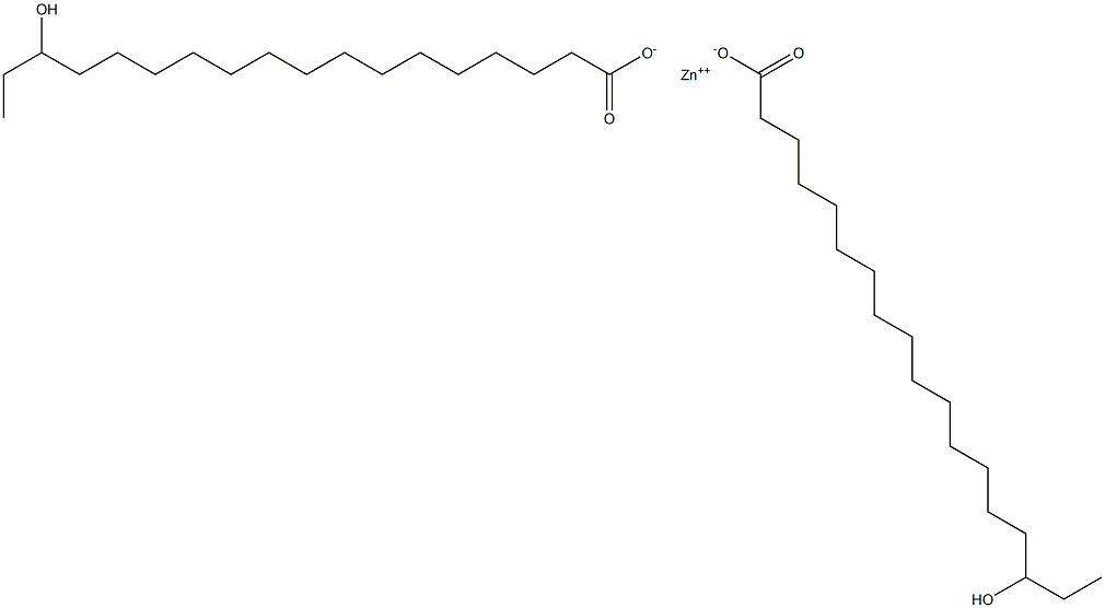 Bis(16-hydroxystearic acid)zinc salt Struktur