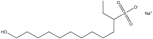 13-Hydroxytridecane-3-sulfonic acid sodium salt Struktur