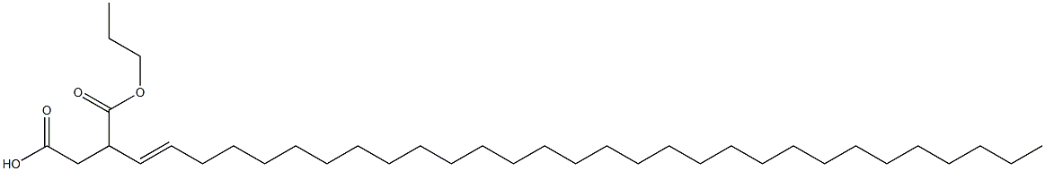 3-(1-Triacontenyl)succinic acid 1-hydrogen 4-propyl ester Struktur