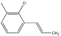 2-[[(E)-1-Propen-3-ide]-1-yl]-6-methylphenolate Struktur