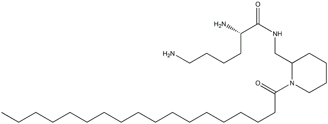 (2S)-2,6-Diamino-N-[(1-octadecanoyl-2-piperidinyl)methyl]hexanamide Struktur