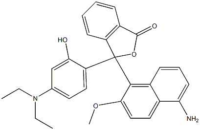 3-(5-Amino-2-methoxy-1-naphtyl)-3-(4-diethylamino-2-hydroxyphenyl)isobenzofuran-1(3H)-one Struktur