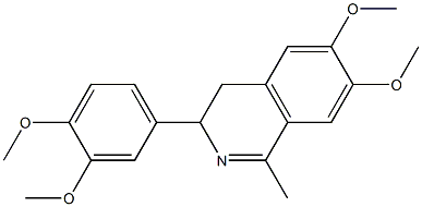 6,7-Dimethoxy-3-(3,4-dimethoxyphenyl)-1-methyl-3,4-dihydroisoquinoline Struktur