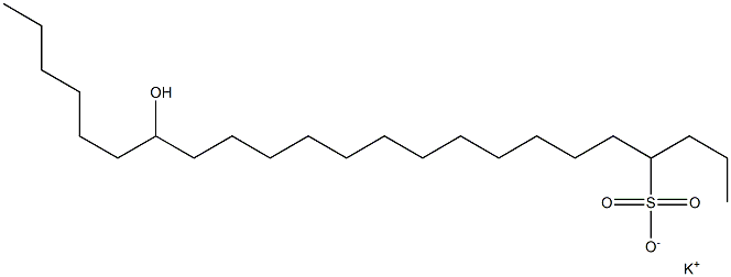 17-Hydroxytricosane-4-sulfonic acid potassium salt Struktur