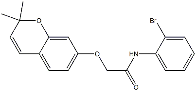 2-[[2,2-Dimethyl-2H-1-benzopyran-7-yl]oxy]-2'-bromoacetanilide Struktur