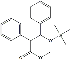 2,3-Diphenyl-3-(trimethylsilyloxy)propionic acid methyl ester Struktur