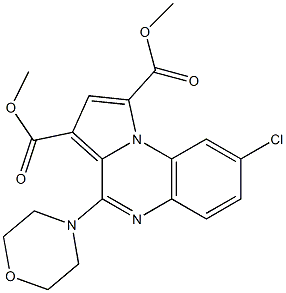 8-Chloro-4-morpholinopyrrolo[1,2-a]quinoxaline-1,3-dicarboxylic acid dimethyl ester Struktur