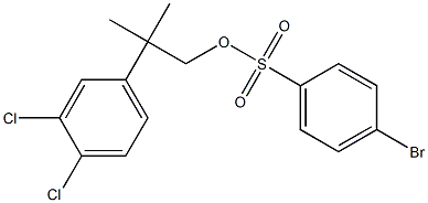 4-Bromobenzenesulfonic acid 2-methyl-2-(3,4-dichlorophenyl)propyl ester Struktur