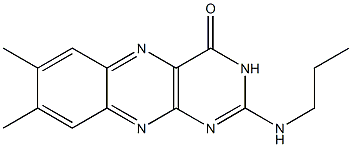 7,8-Dimethyl-2-(propylamino)benzo[g]pteridin-4(3H)-one Struktur