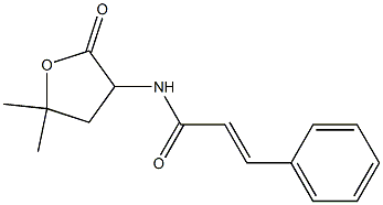 N-(5,5-Dimethyl-2-oxotetrahydrofuran-3-yl)-3-phenylpropenamide Struktur