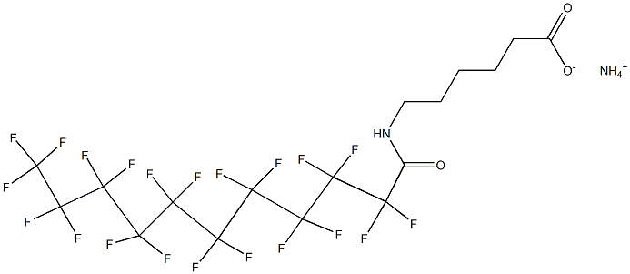 6-[(Henicosafluorodecyl)carbonylamino]hexanoic acid ammonium salt Struktur