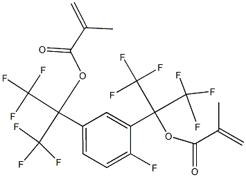 1,3-Bis[2-(methacryloyloxy)-1,1,1,3,3,3-hexafluoropropan-2-yl]-4-fluorobenzene Struktur