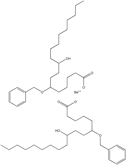 Bis(6-benzyloxy-9-hydroxystearic acid)barium salt Struktur