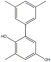 6-Methyl-2-(3,5-dimethylphenyl)benzene-1,4-diol Struktur