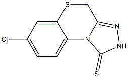 7-Chloro-2,4-dihydro-1H-[1,2,4]triazolo[3,4-c][1,4]benzothiazine-1-thione Struktur