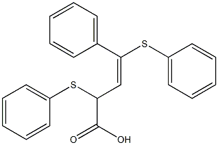 (E)-2,4-Bis(phenylthio)-4-phenyl-3-butenoic acid Struktur