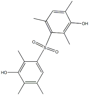 3,3'-Dihydroxy-2,2',4,4',5,6'-hexamethyl[sulfonylbisbenzene] Struktur