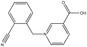 1-(2-Cyanobenzyl)-3-carboxypyridinium Struktur