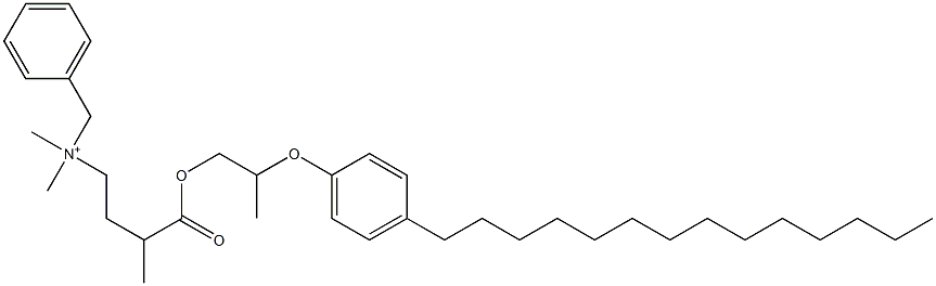 N,N-Dimethyl-N-benzyl-N-[3-[[2-(4-tetradecylphenyloxy)propyl]oxycarbonyl]butyl]aminium Struktur