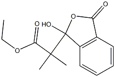 2-[(1,3-Dihydro-1-hydroxy-3-oxoisobenzofuran)-1-yl]-2-methylpropanoic acid ethyl ester Struktur