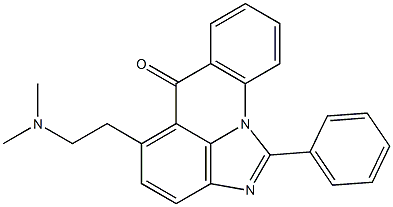 5-(2-Dimethylaminoethyl)-1-phenyl-6H-2,10b-diazaaceanthrylen-6-one Struktur