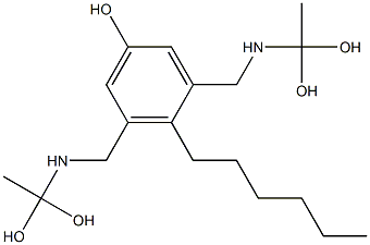 3,5-Bis[[(1,1-dihydroxyethyl)amino]methyl]-4-hexylphenol Struktur