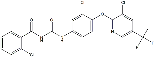 1-(2-Chlorobenzoyl)-3-[4-[(3-chloro-5-trifluoromethyl-2-pyridinyl)oxy]-3-chlorophenyl]urea Struktur