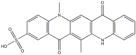 5,7,12,14-Tetrahydro-5,13-dimethyl-7,14-dioxoquino[2,3-b]acridine-2-sulfonic acid Struktur