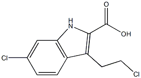 6-Chloro-3-(2-chloroethyl)-1H-indole-2-carboxylic acid Struktur