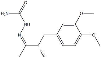 [S,(+)]-4-(3,4-Dimethoxyphenyl)-3-methyl-2-butanonesemicarbazone Struktur