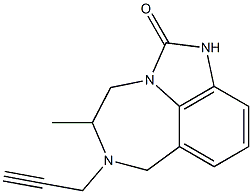 4,5,6,7-Tetrahydro-5-methyl-6-(2-propynyl)imidazo[4,5,1-jk][1,4]benzodiazepin-2(1H)-one Struktur