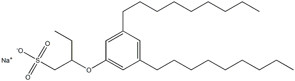 2-(3,5-Dinonylphenoxy)butane-1-sulfonic acid sodium salt Struktur