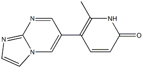 6-[(1,2-Dihydro-2-oxo-6-methylpyridin)-5-yl]imidazo[1,2-a]pyrimidine Struktur