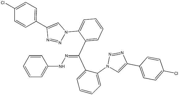 [4-(4-Chlorophenyl)-1H-1,2,3-triazol-1-yl]phenyl ketone phenyl hydrazone Struktur