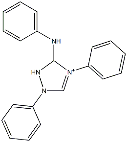 2,3-Dihydro-1,4-diphenyl-3-anilino-1H-1,2,4-triazol-4-ium Struktur