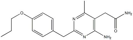 6-Amino-2-(4-propoxybenzyl)-4-methyl-5-pyrimidineacetamide Struktur