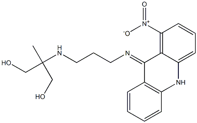 9,10-Dihydro-1-nitro-9-[[3-[1,1-bis(hydroxymethyl)ethylamino]propyl]imino]acridine Struktur