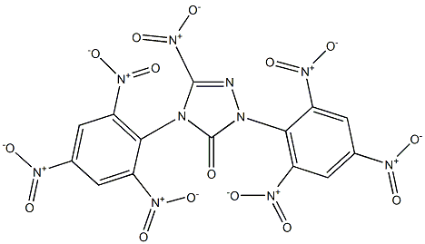 2,4-Bis(2,4,6-trinitrophenyl)-5-nitro-3H-1,2,4-triazol-3(4H)-one Struktur