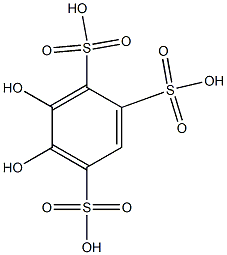 3,4-Dihydroxy-1,2,5-benzenetrisulfonic acid Struktur