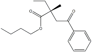 (R)-2-Methyl-2-ethyl-3-benzoylpropionic acid butyl ester Struktur