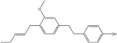 1-(4-Methyl-2-butenyl)-2-methoxy-4-[2-(4-hydroxyphenyl)ethyl]benzene Struktur