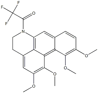 6-Trifluoroacetyl-1,2,10,11-tetramethoxy-5,6-dihydro-4H-dibenzo[de,g]quinoline Struktur