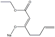 3-(Sodiooxy)-2,6-heptadienoic acid ethyl ester Struktur